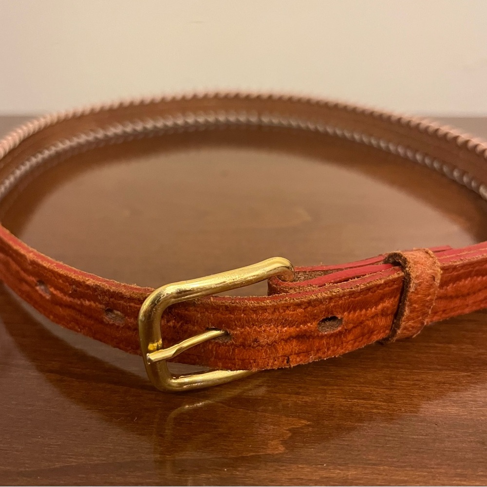 Vintage Alaska Leather Beaded Belt - Picture 2 of 9